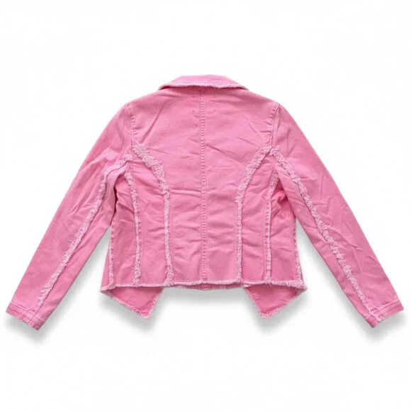 L'AGENCE Pink Frayed Blazer - Picture 2 of 5